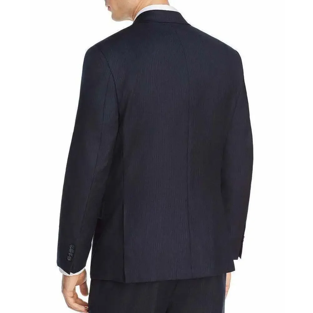 Michael Kors Tonal Pinstripe Classic Fit Suit Jacket 42 R 42R Navy $395